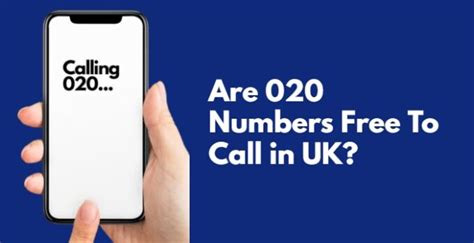Are 020 numbers free in the UK?