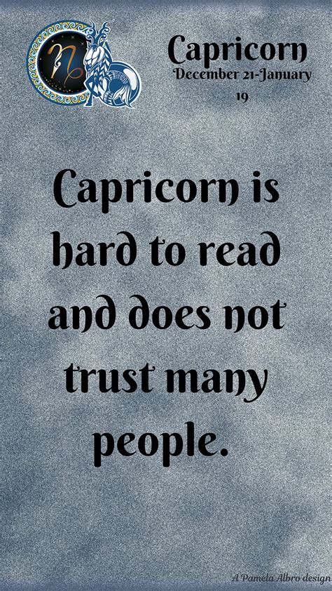 Are Capricorns hard to read?