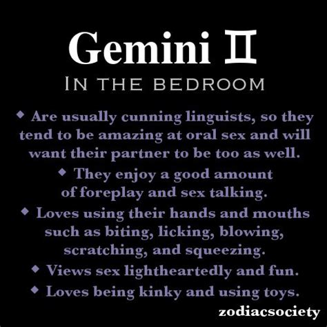 Are Geminis good in bed?