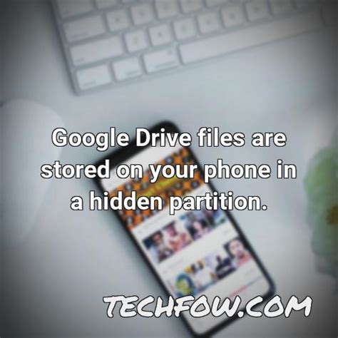 Are Google Drive files stored on my phone?