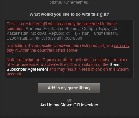 Are Steam gift codes region locked?
