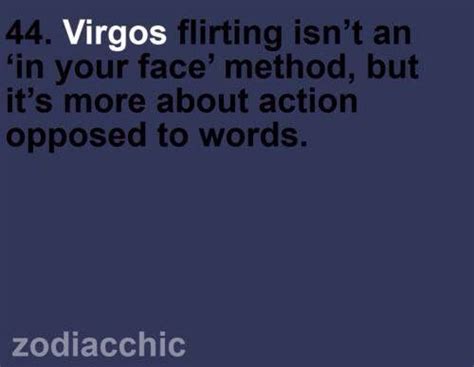 Are Virgos very flirty?