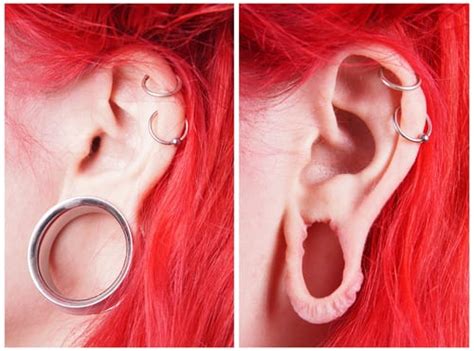 Are acrylic gauges bad for your ears?