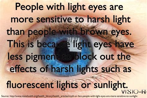 Are brown eyes more sensitive to light?