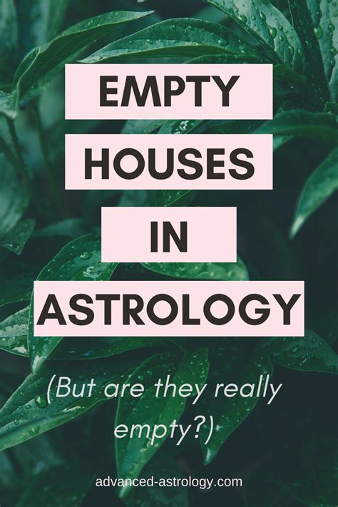 Are empty houses bad in astrology?