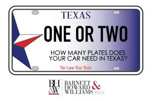 Are front plates required in Texas?
