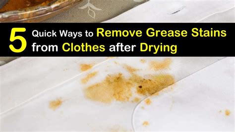 Are grease stains permanent after drying?