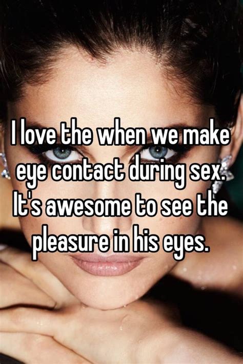 Are guys attracted to eye contact?