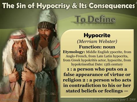 Are hypocrisy a sin?