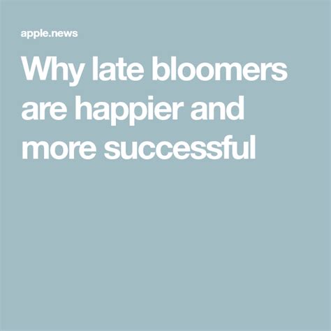 Are late bloomers happier?