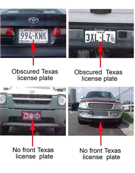 Are license plate holders illegal in Texas?