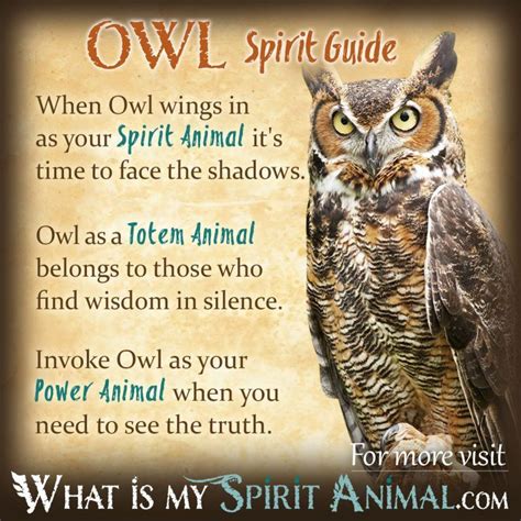 Are owls associated with spirits?