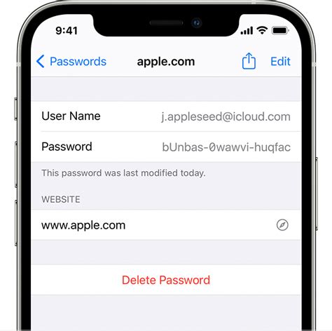 Are passwords saved on Apple ID?