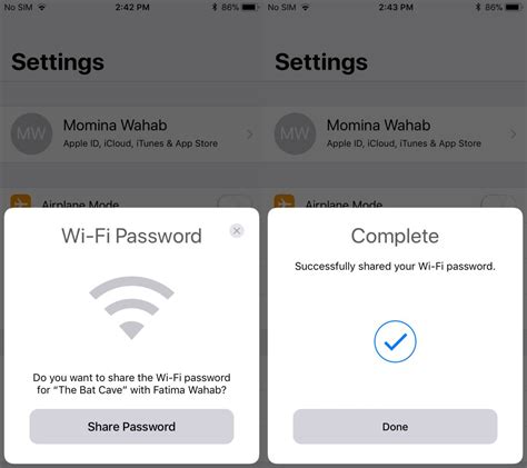 Are passwords shared between Apple devices?