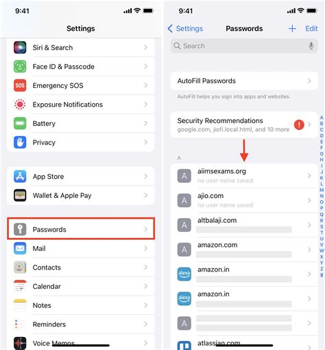 Are passwords shared on iCloud?