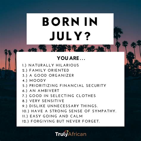 Are people born in July sensitive?