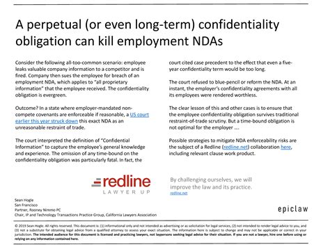 Are perpetual NDAs enforceable?