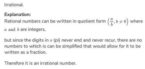 Are pi and 22 7 irrational True or false?