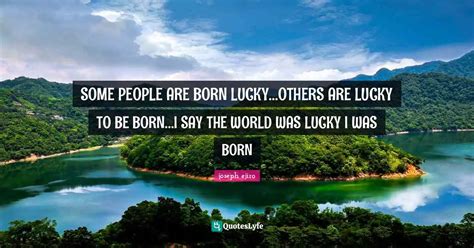 Are some people born lucky?