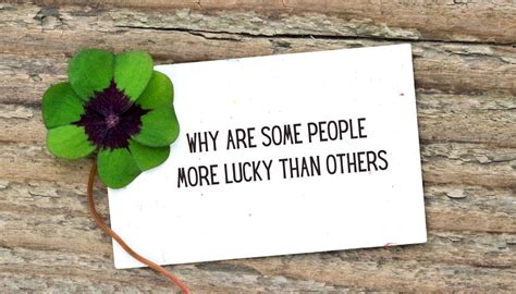 Are some people less lucky than others?