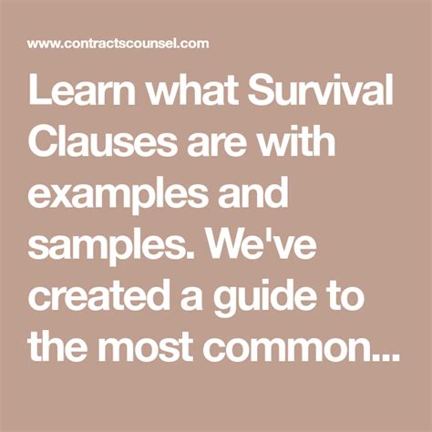 Are survival clauses enforceable?