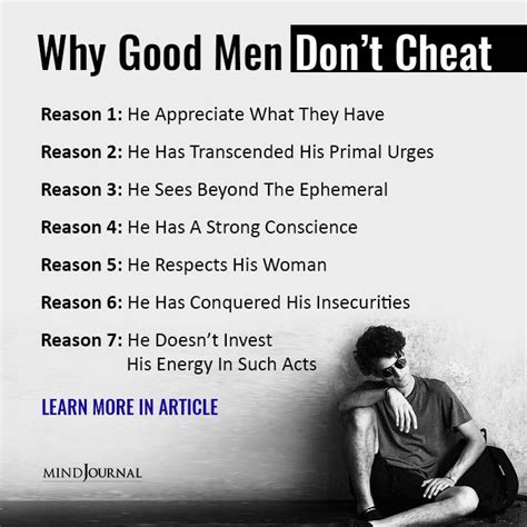 Are there men who don't cheat?