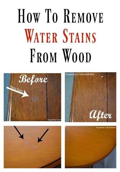 Are water stains permanent on wood?