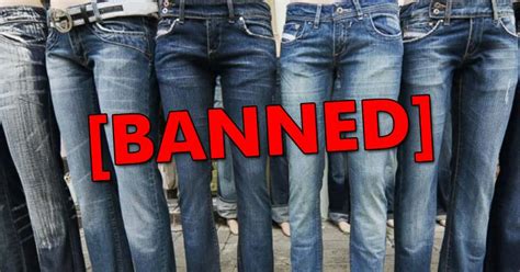 Are you allowed to wear blue jeans in Russia?