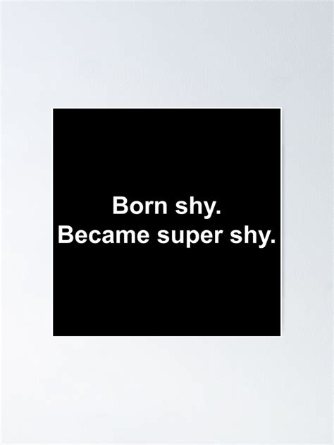 Are you born shy?