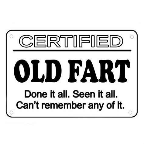 At what age are you considered an old fart?