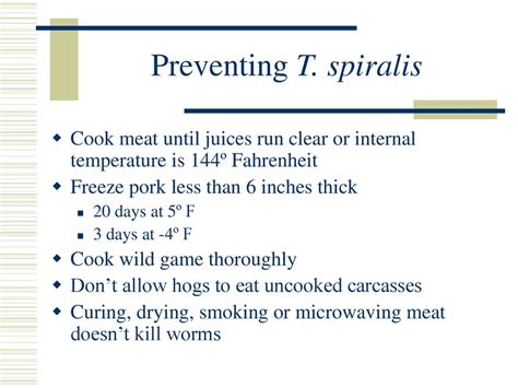 At what temp is trichinosis killed?