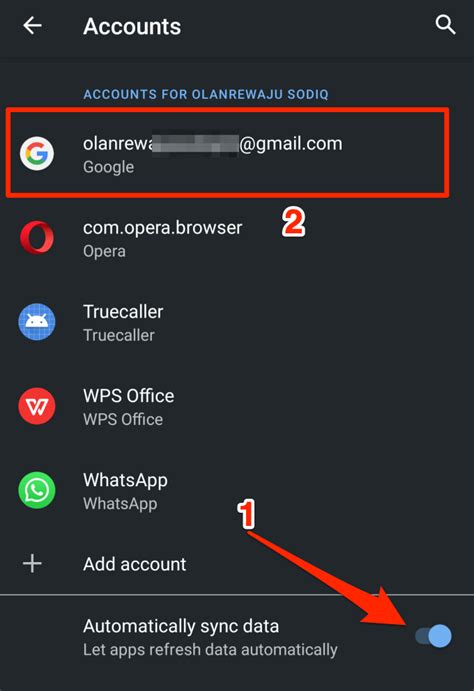 Can 2 Google accounts be synced?