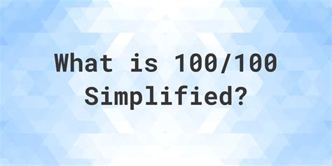 Can 45 over 100 be simplified?
