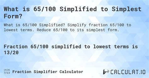 Can 65 100 be simplified?
