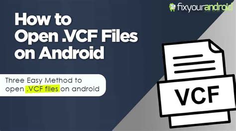 Can Android open VCF files?