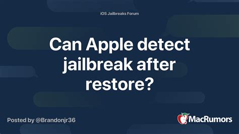 Can Apple detect jailbreak?