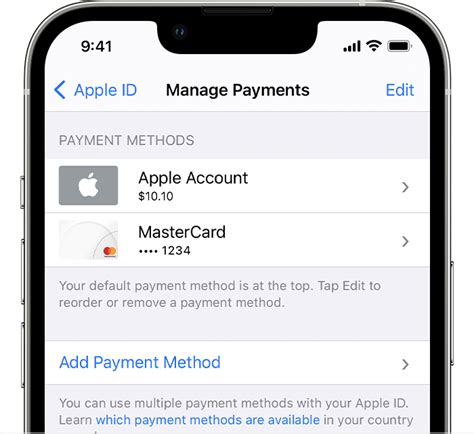Can Apple family have multiple payment methods?