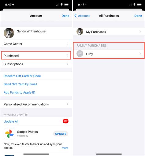 Can Apple family see app purchases?