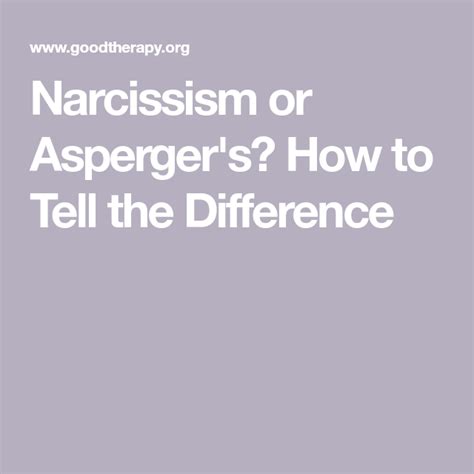 Can Asperger's also have narcissism?