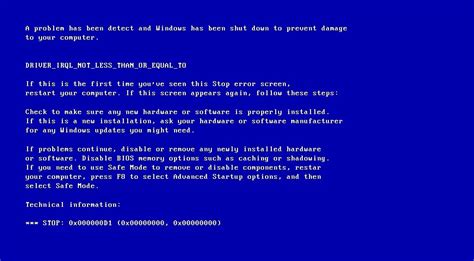 Can BIOS cause blue screen?