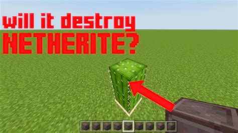 Can Cactus destroy netherite?
