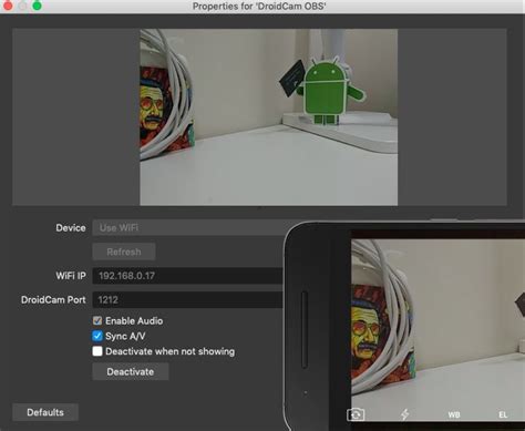 Can DroidCam use 2 cameras?