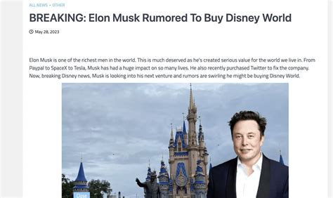 Can Elon Musk buy Disney?