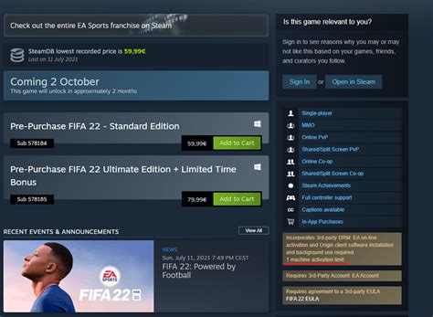 Can FIFA be shared on Steam?