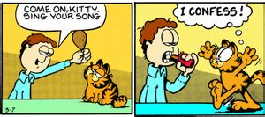 Can Garfield talk to Jon?