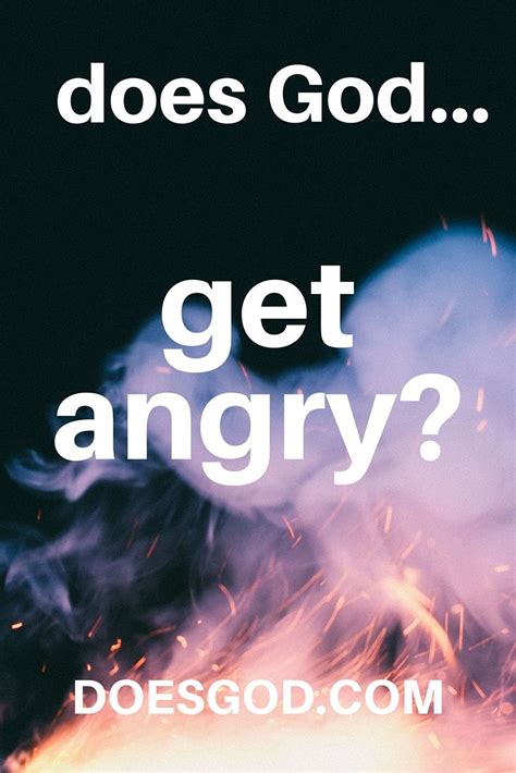 Can God get angry with you?