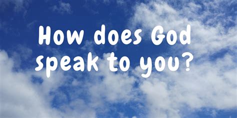 Can God speak directly to you?
