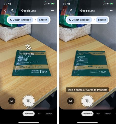 Can Google Lens translate real time?