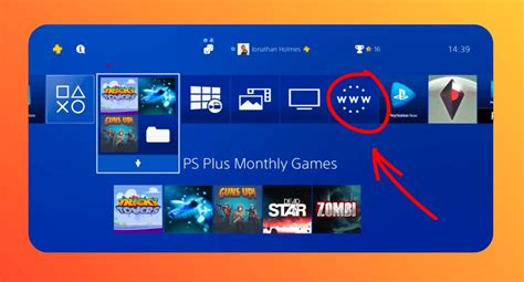 Can I access web browser on PS4?
