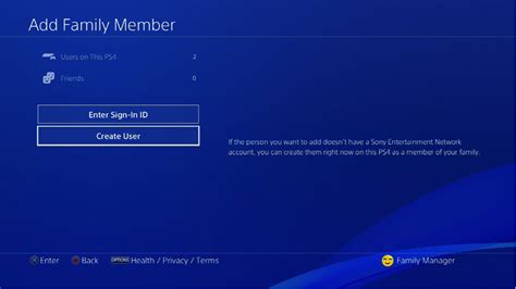 Can I add a family member to my PlayStation account?